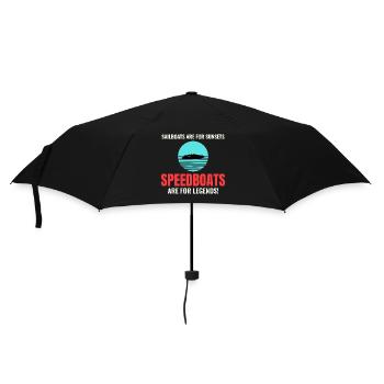 Schnellbootrennen für Bootsfahrer und Nervenkitzel-Suchende - Regenschirm (klein) - Schwarz - Vorne