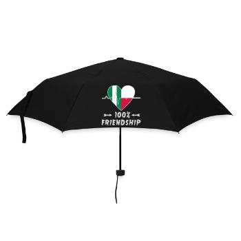 Nigeria und Polen 100% Freundschaft - Regenschirm (klein) - Schwarz - Vorne