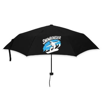 Snowboard Snowboarder Snowboarden Wintersport - Regenschirm (klein) - Schwarz - Vorne