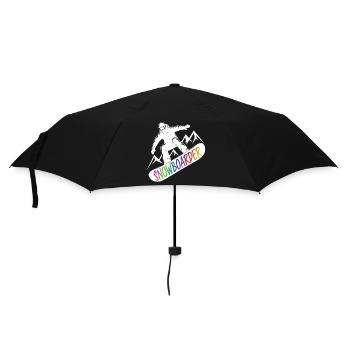 Snowboarders Snowboarding Snowboarding Winter sports - Umbrella (small) - black - Front