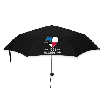 Estonia and Poland 100% friendship - Umbrella (small) - black - Front