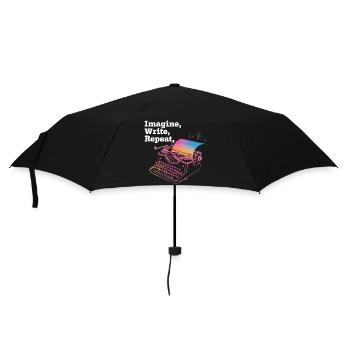 Imagine, Write, Repeat - Umbrella (small) - black - Front