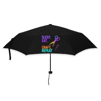 Sleep, Eat, Craft, Repeat - Umbrella (small) - black - Front