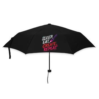 Dormir Manger Créer Répéter - Parapluie standard - noir - Devant
