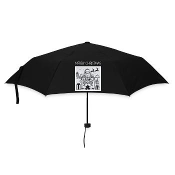 Père Noël Café au Canapé - Parapluie standard - noir - Devant