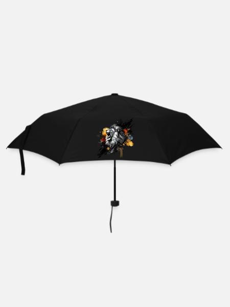 Lion en aquarelle, coloré - Parapluie standard - noir