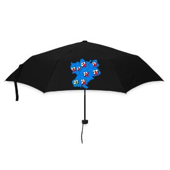 Région rhône alpes - Parapluie standard - noir - Devant