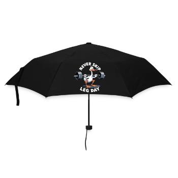 Leg Day Gans Beintraining witzig Gym Geschenk - Regenschirm (klein) - Schwarz - Vorne
