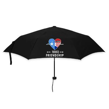 Somalia und Kroatien 100% Freundschaft - Regenschirm (klein) - Schwarz - Vorne