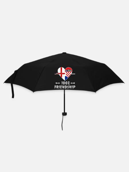 England and Croatia 100% friendship - Umbrella (small) - black