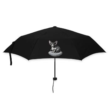Petit chat Sphynx - Parapluie standard - noir - Devant