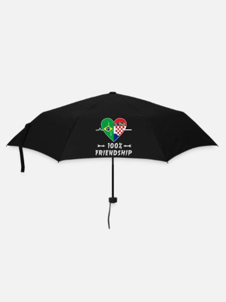 Brazil and Croatia 100% friendship - Umbrella (small) - black