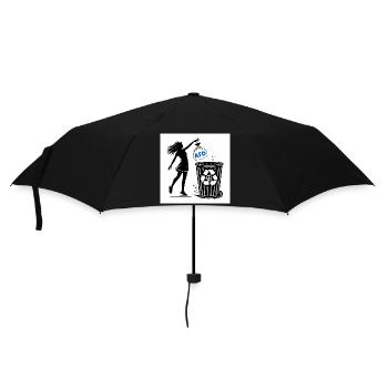 FCK AFD - Gegen Rechts - halte deine umwelt sauber - Regenschirm (klein) - Schwarz - Vorne