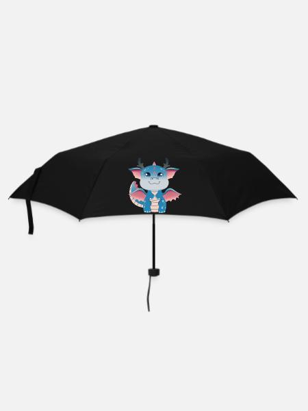 Azure Dragonling Charm - Umbrella (small) - black