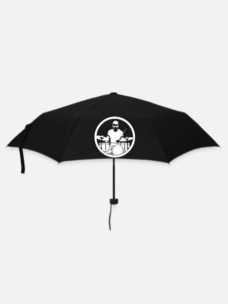 Drummer - Regenschirm (klein) - Schwarz