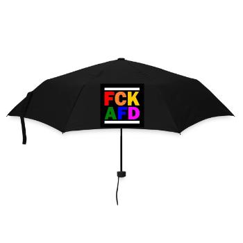 Fck afd - Regenschirm (klein) - Schwarz - Vorne