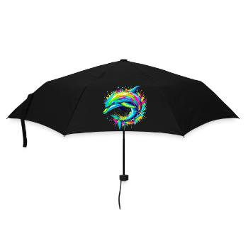 Delfin - Regenschirm (klein) - Schwarz - Vorne
