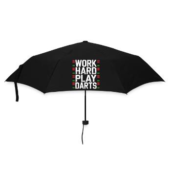 Work Hard Play Darts Darts Player Darts Sport - Umbrella (small) - black - Front