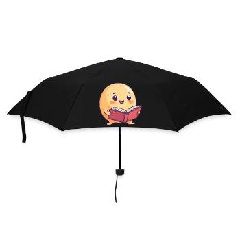 Happy Potato Reading a Book - Adorable Design - Umbrella (small) - black - Front