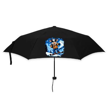 Vaches Snowboard / Vache Snowboardeuse - Parapluie standard - noir - Devant