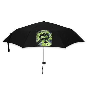 Pop Art GREEN  - Regenschirm (klein) - Schwarz - Vorne