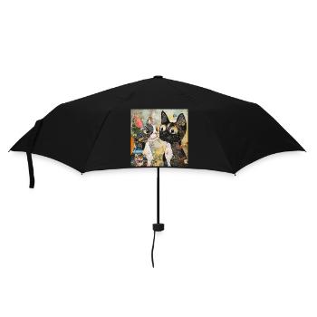 chat chats chat collage de chat - Parapluie standard - noir - Devant