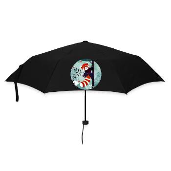 Panda roux heureux dans la jungle - Parapluie standard - noir - Devant