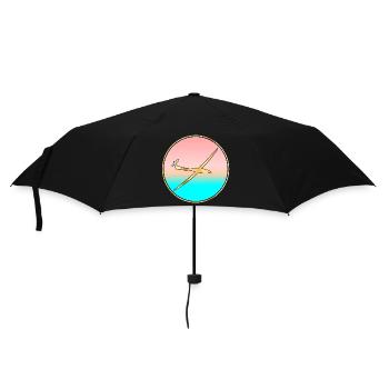 MEER SONNENUNTERGANG SEGELFLUGZEUG - Regenschirm (klein) - Schwarz - Vorne