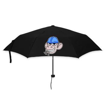 Monkey Construction Site Construction Worker - Umbrella (small) - black - Front