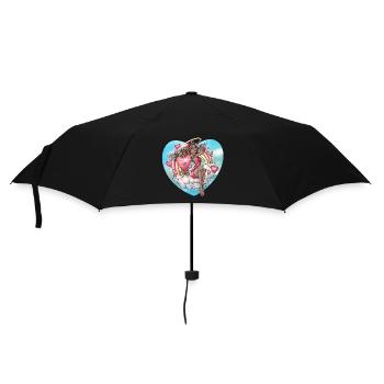 Cupidon vise l’amour - Parapluie standard - noir - Devant