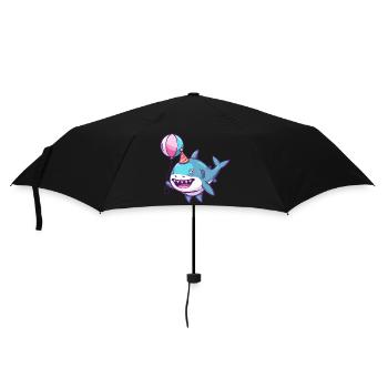 Requin Anniversaire Bébé - Parapluie standard - noir - Devant