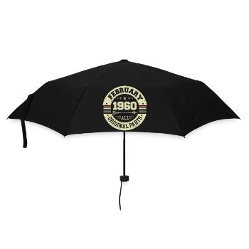 Février 1960 Vintage Cadeau d’anniversaire Années 1960 - Parapluie standard - noir - Devant