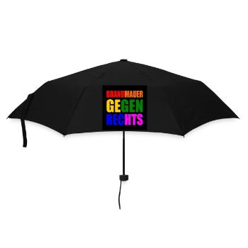 brandmauer gegen rechts - Regenschirm (klein) - Schwarz - Vorne