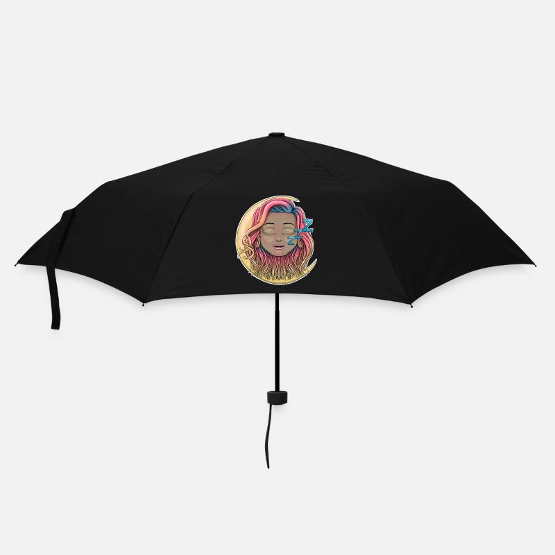 sleepy face - Umbrella (small) - black