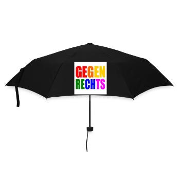 Gegen rechts - Regenschirm (klein) - Schwarz - Vorne