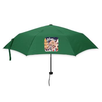 Alsace festive dance village - Umbrella (small) - bottlegreen - Front