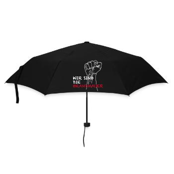 Wir sind die Brandmauer - Regenschirm (klein) - Schwarz - Vorne