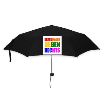 brandmauer gegen rechts - Regenschirm (klein) - Schwarz - Vorne