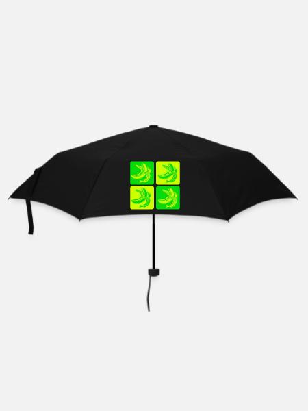 Abstrakte Bananen Pop-Art Design - Regenschirm (klein) - Schwarz