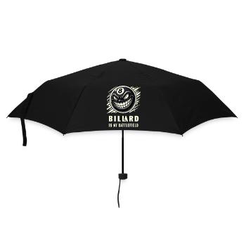 Billard ist mein Schlachtfeld - Regenschirm (klein) - Schwarz - Vorne
