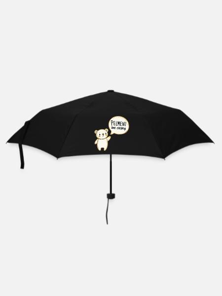 Pelmeni rufen süßer Bär Gold Geschenk - Regenschirm (klein) - Schwarz
