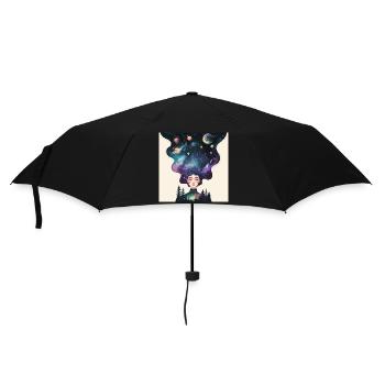 Rêves cosmiques – L’univers dans la tête - Parapluie standard - noir - Devant