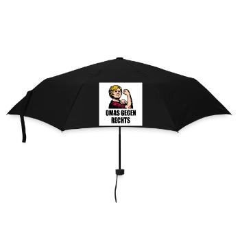 Omas gegen rechts - Regenschirm (klein) - Schwarz - Vorne
