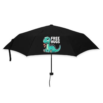 Apatosaurus Dino Baby Gratis Umarmungen Geschenk - Regenschirm (klein) - Schwarz - Vorne