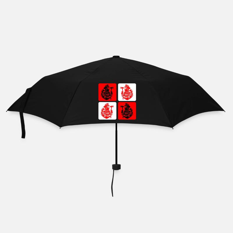 Feuerwehr – Mut im Einsatz - Regenschirm (klein) - Schwarz