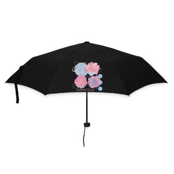Regina Florum – Ausgefallenes Rosendesign - Regenschirm (klein) - Schwarz - Vorne
