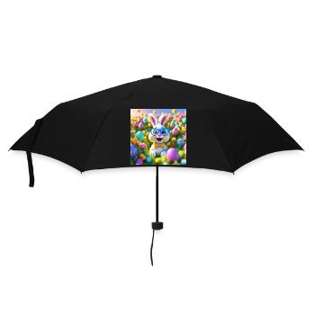 Pâques, easter, joyeuses pâques, oeufs en chocolat - Parapluie standard - noir - Devant