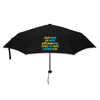 Auch wenn ich nicht vollkommen bin …. - Regenschirm (klein) - Schwarz - Vorne