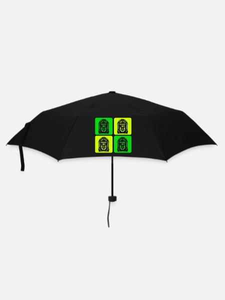Retro Jukebox Style - Regenschirm (klein) - Schwarz