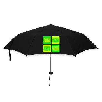 Retro Kassette – Vintage Musik Design - Regenschirm (klein) - Schwarz - Vorne
